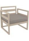 MYKONOS 3-Seater Sofa Set | Taupe with light brown cushions