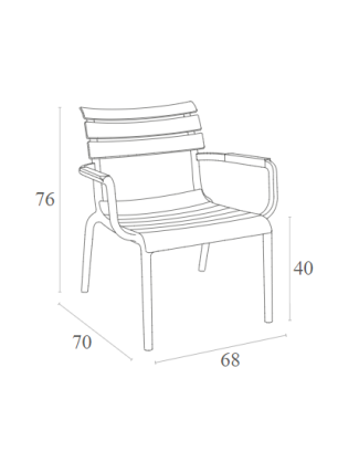 PARIS Lounge Chair | Dark Grey