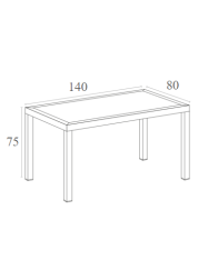 ARES Table140x80cm | Black