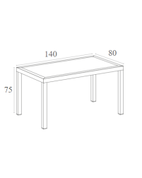 ARES Table140x80cm | Black