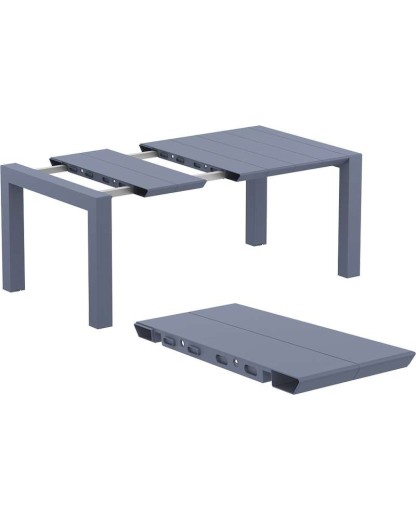 VEGAS S Table100/140x100cm | Dark Grey