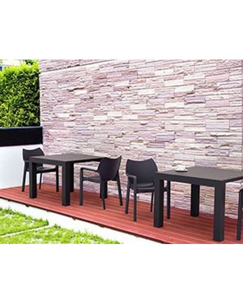 VEGAS S Table100/140x100cm | Dark Grey
