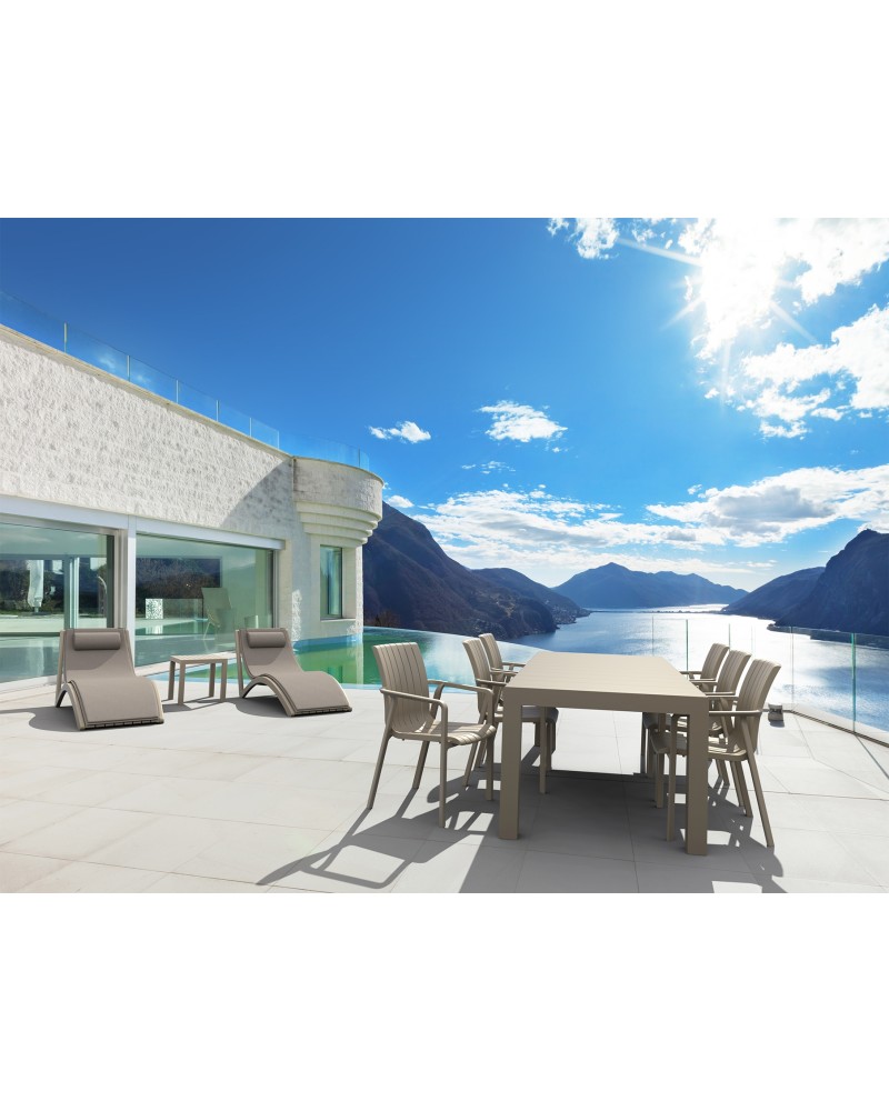VEGAS M Table 180/220 x100cm | Taupe