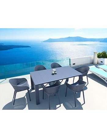 VEGAS M Table 180/220 x100cm | Dark Grey