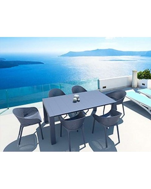 VEGAS M Table 180/220 x100cm | Dark Grey