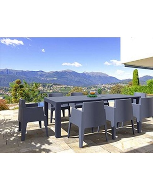 VEGAS XL Table 260/300 x100cm | Dark Grey