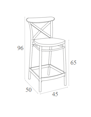 CROSS Counter Stool 65 | Black