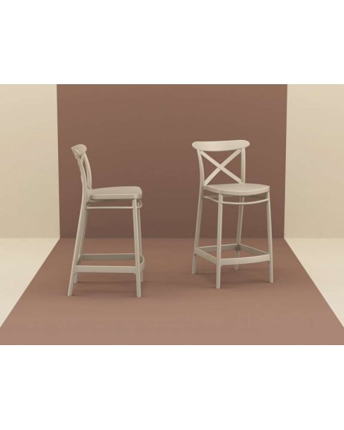 CROSS Counter Stool 65 | Taupe