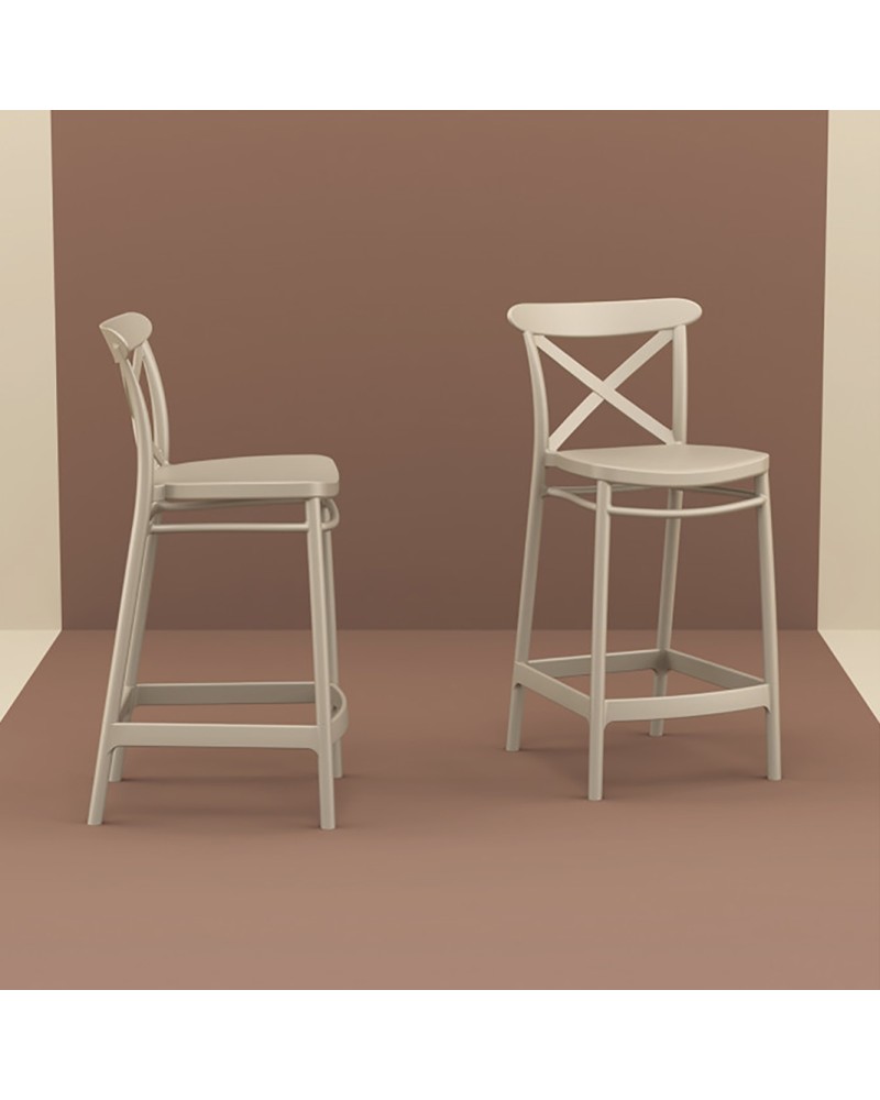 CROSS Counter Stool 65 | Taupe